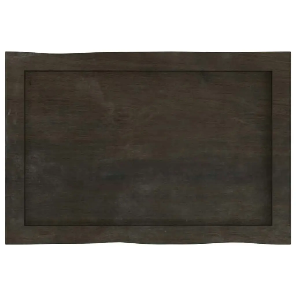 Table Top Dark Brown 60x40x(2-4) cm Treated Solid Wood Live Edge 363996