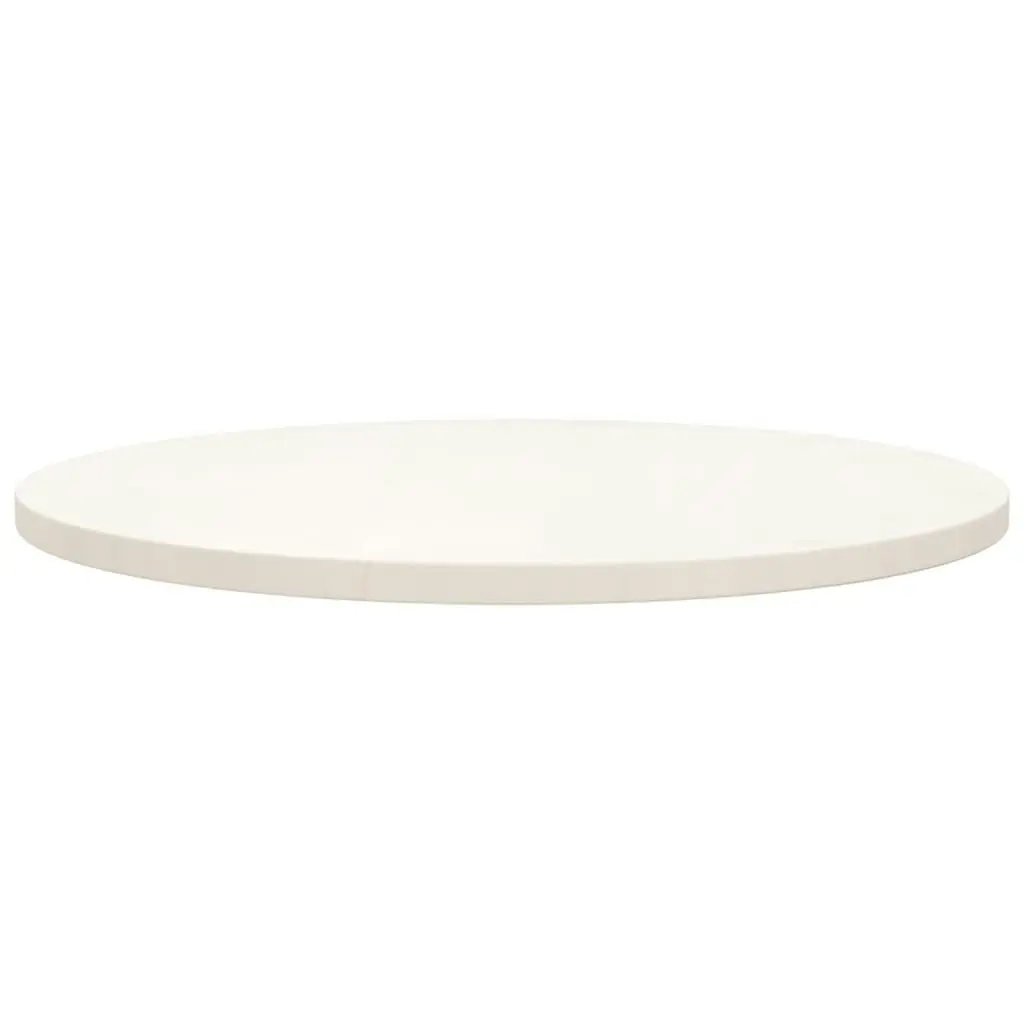 Table Top White Ø70x2.5 cm Solid Wood Pine 813655