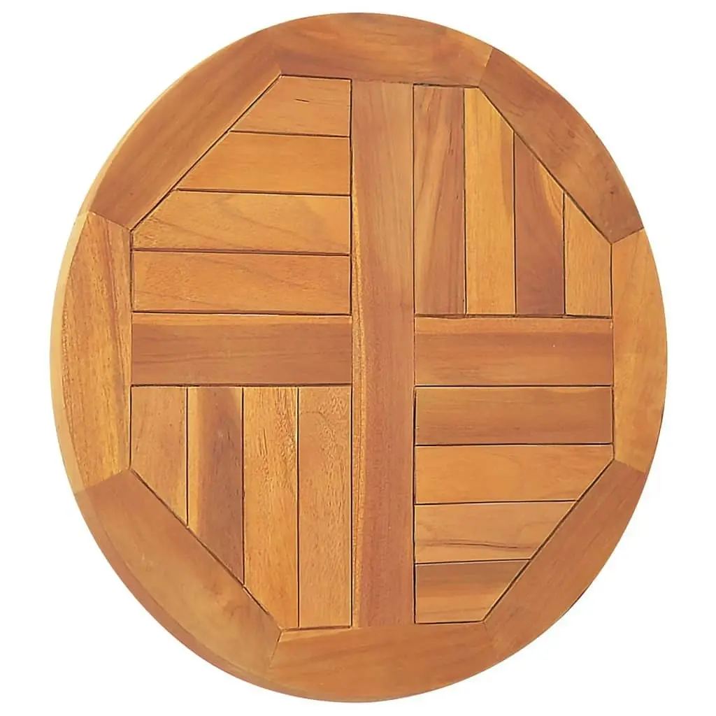 Table Top Solid Teak Wood Round 2.5 cm 50 cm 316154