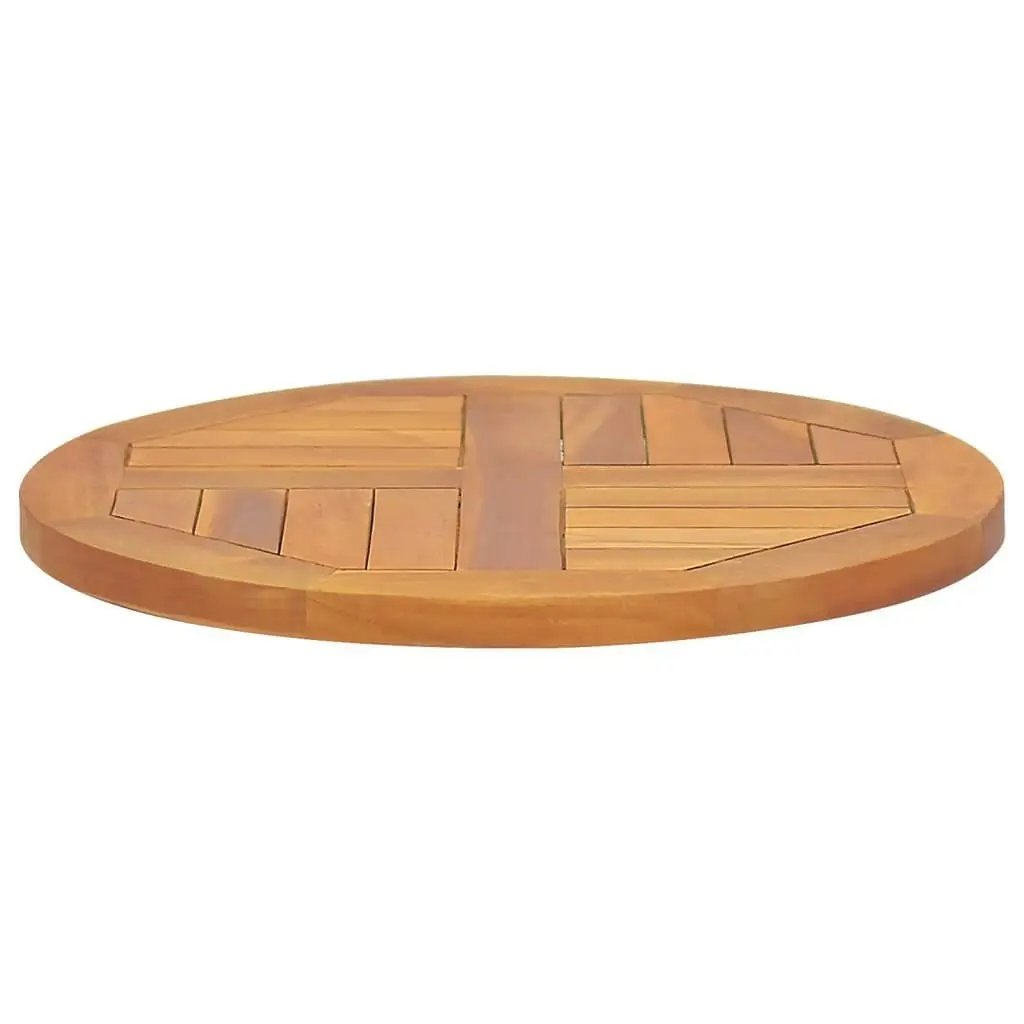 Table Top Solid Teak Wood Round 2.5 cm 50 cm 316154