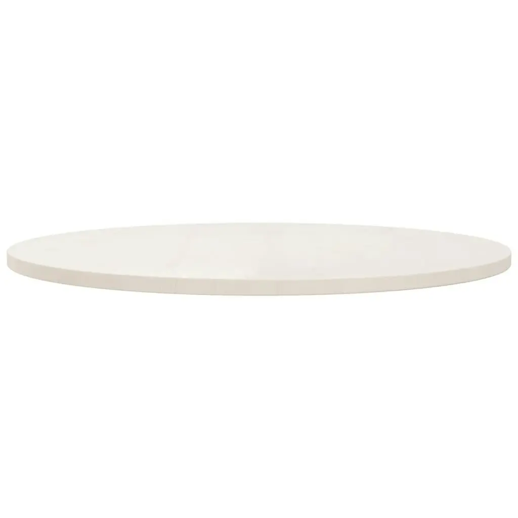 Table Top White Ø90x2.5 cm Solid Wood Pine 813657