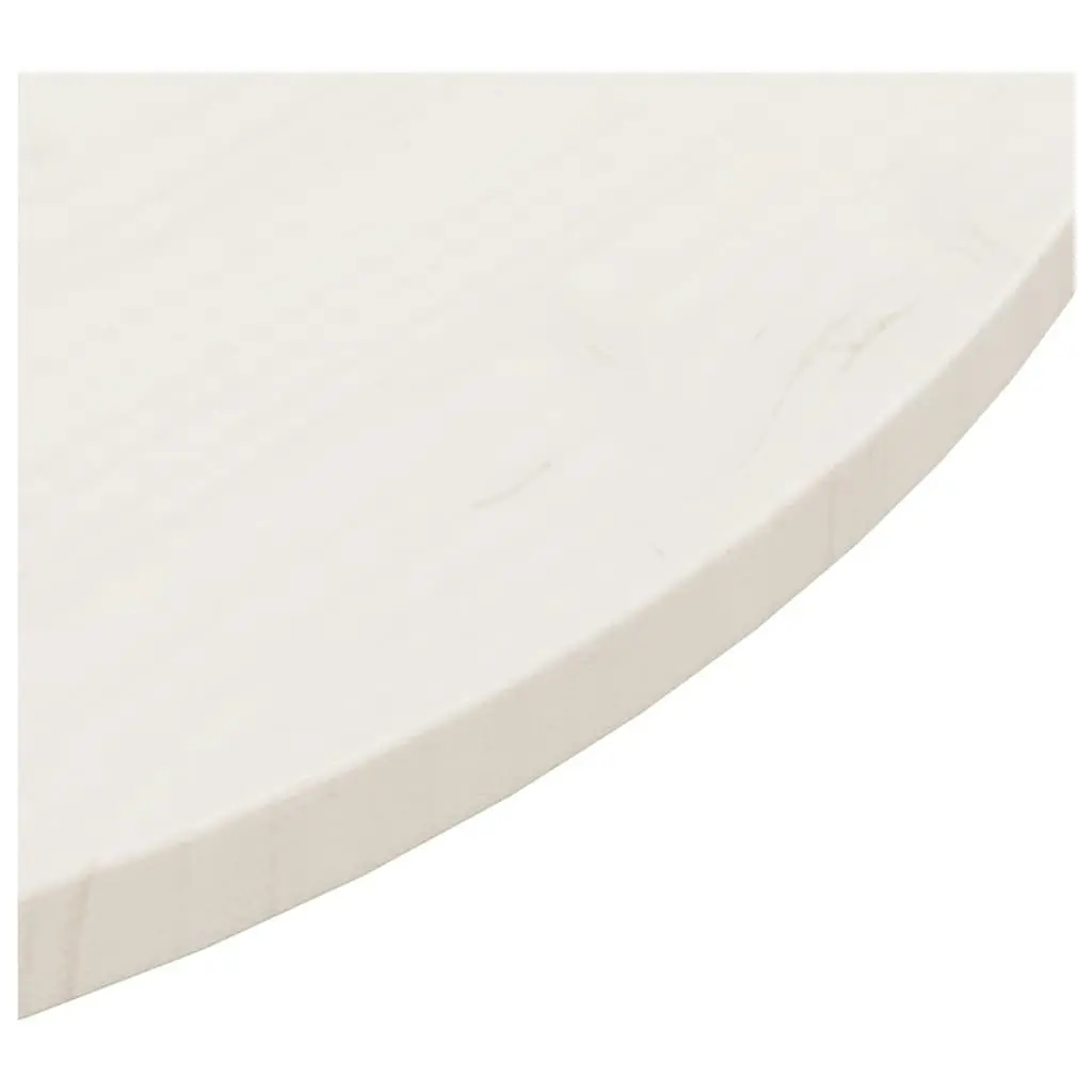 Table Top White Ø90x2.5 cm Solid Wood Pine 813657