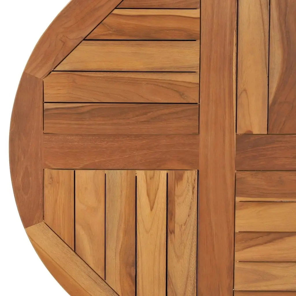 Table Top Solid Teak Wood Round 2.5 cm 70 cm 48985