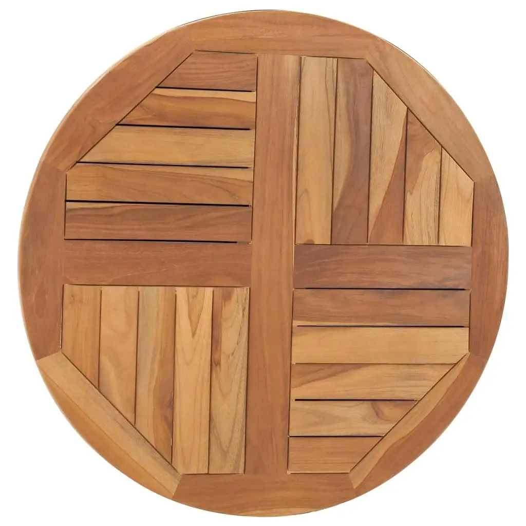 Table Top Solid Teak Wood Round 2.5 cm 70 cm 48985