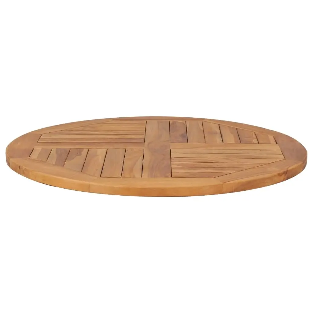 Table Top Solid Teak Wood Round 2.5 cm 80 cm 48986