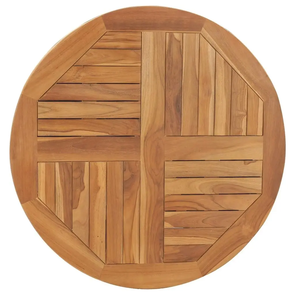 Table Top Solid Teak Wood Round 2.5 cm 80 cm 48986