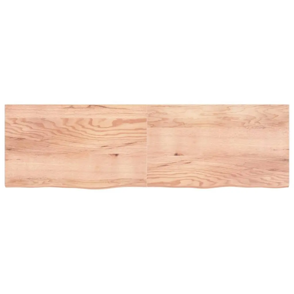 Table Top Light Brown 200x60x4 cm Treated Solid Wood Oak 3156399