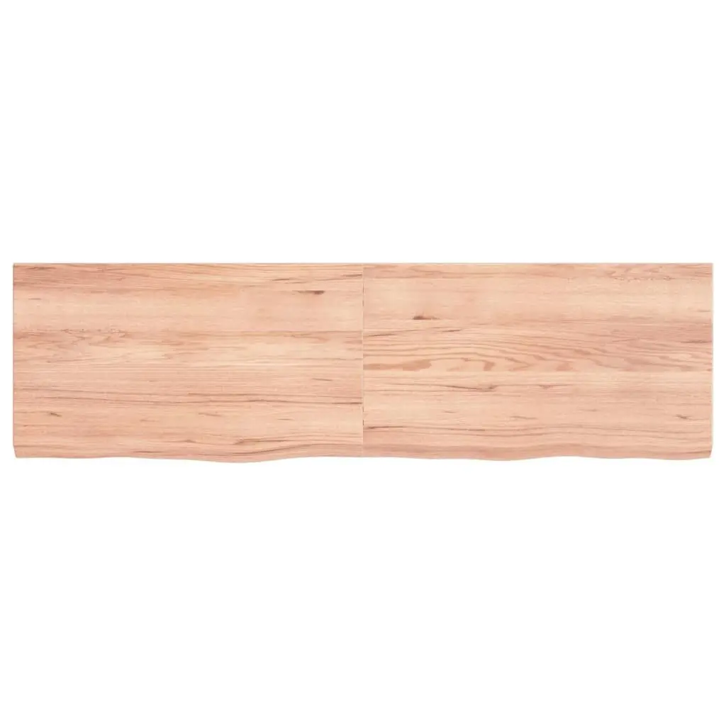 Table Top Light Brown 140x40x4 cm Treated Solid Wood Oak 3156377