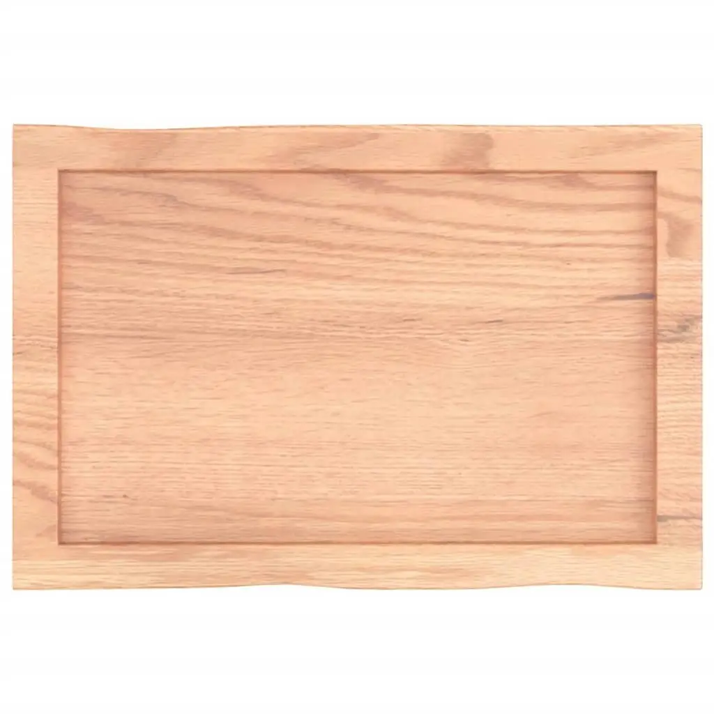 Table Top Light Brown 60x40x(2-4) cm Treated Solid Wood Live Edge 363930