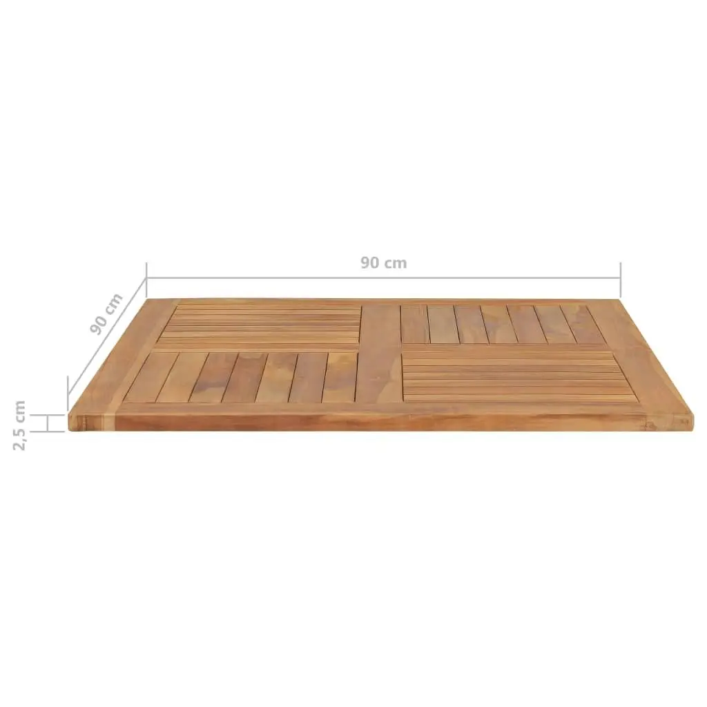 Table Top Solid Teak Wood Square 90x90x2.5 cm 48991