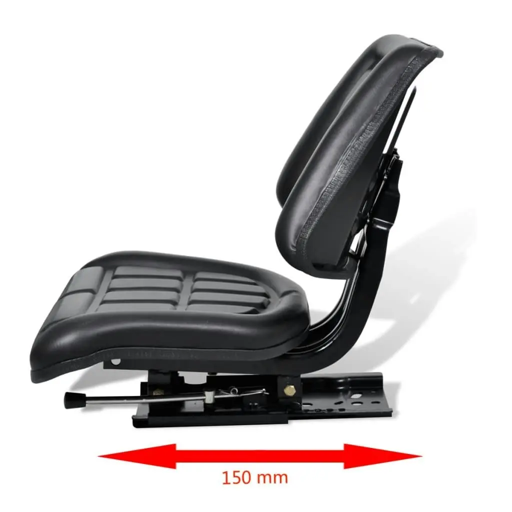 Tractor Seat with Backrest Black 210156