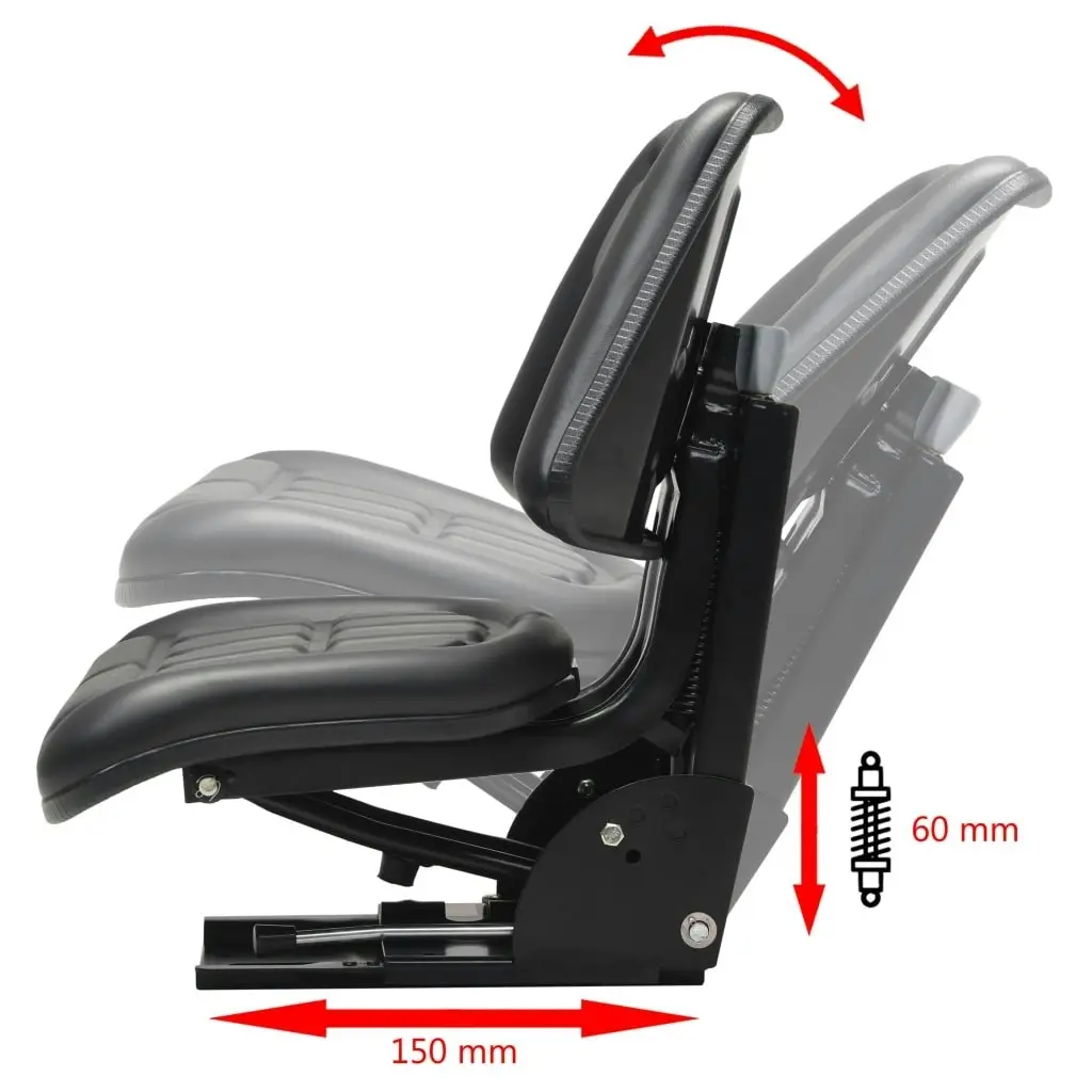 Tractor Seat with Suspension Black 142316