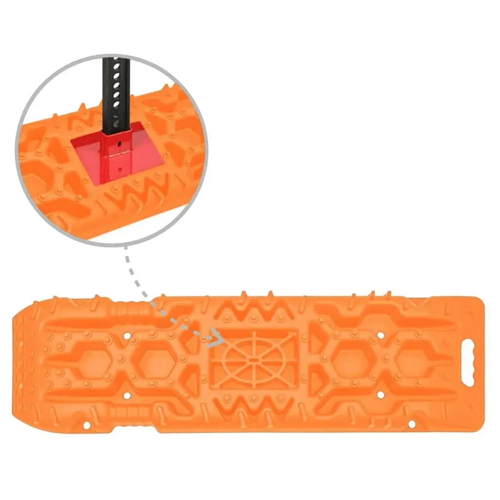 Traction Boards 2 pcs Orange 107x31x7 cm Nylon 210772