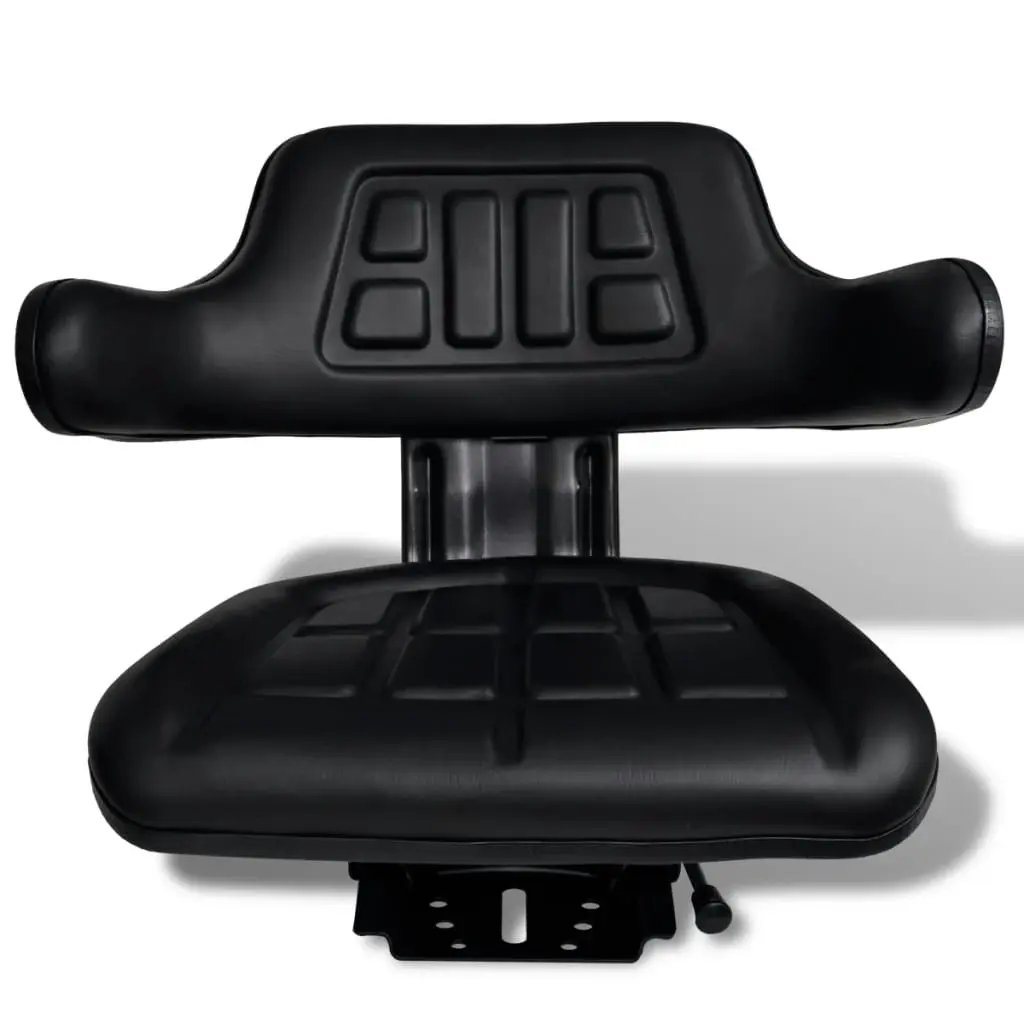 Tractor Seat with Backrest Black 210202