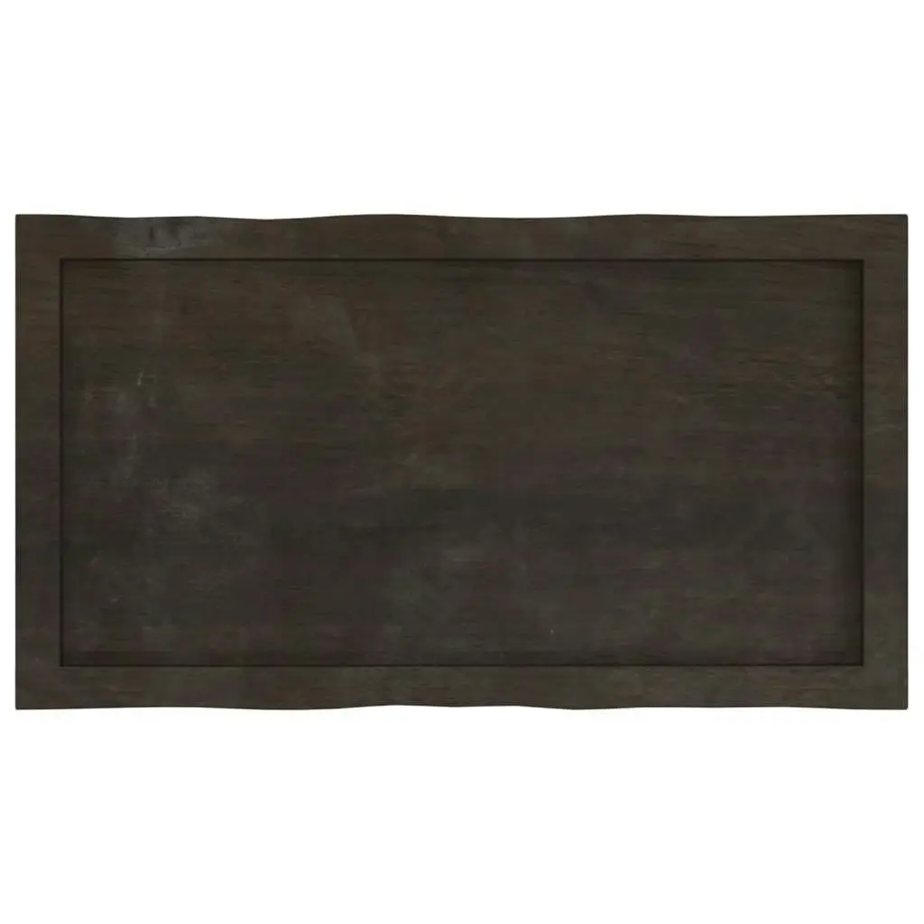 Table Top Dark Brown 80x40x(2-4) cm Treated Solid Wood Live Edge 364005