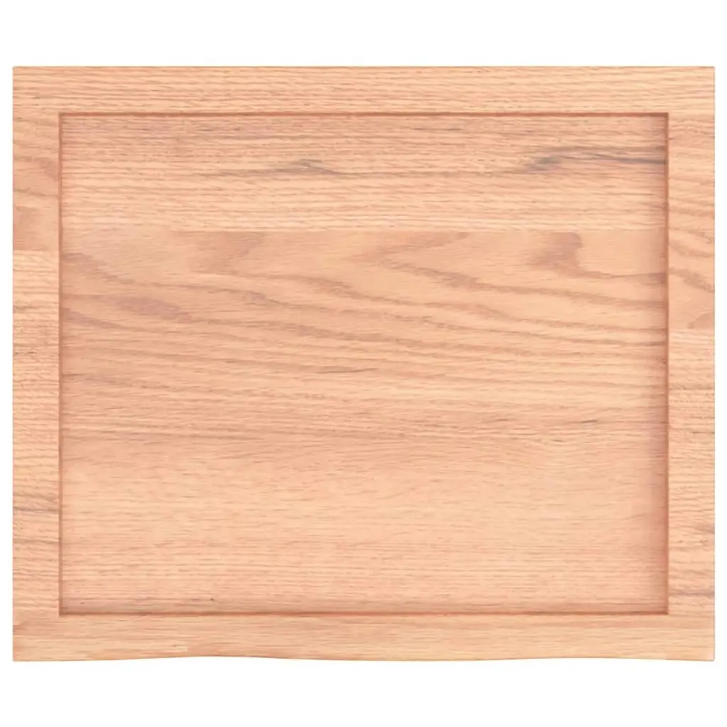 Table Top Light Brown 60x50x4 cm Treated Solid Wood Oak 3156348