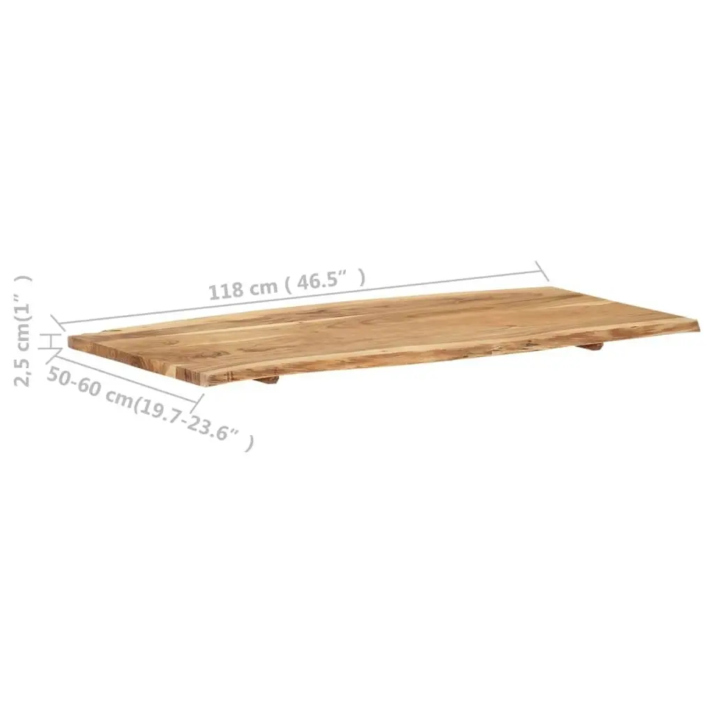 Table Top Solid Acacia Wood 118x(50-60)x2.5 cm 286333