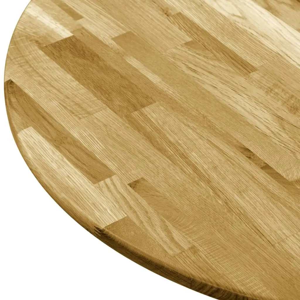 Table Top Solid Oak Wood Round 23 mm 600 mm 245983