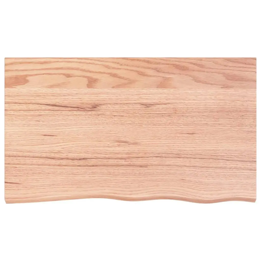 Table Top Light Brown 100x60x6 cm Treated Solid Wood Oak 3156370