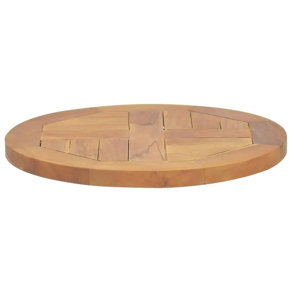 Table Top Solid Teak Wood Round 2.5 cm 40 cm 316153