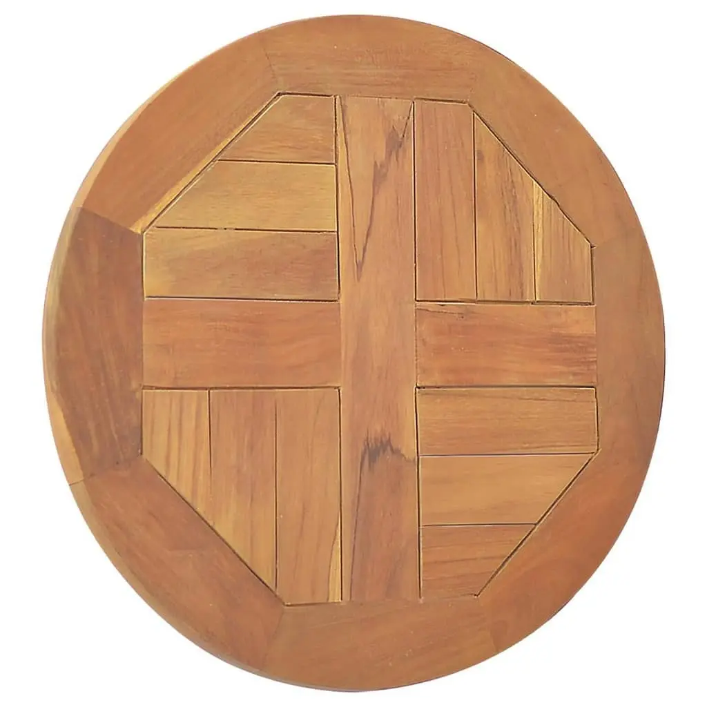 Table Top Solid Teak Wood Round 2.5 cm 40 cm 316153