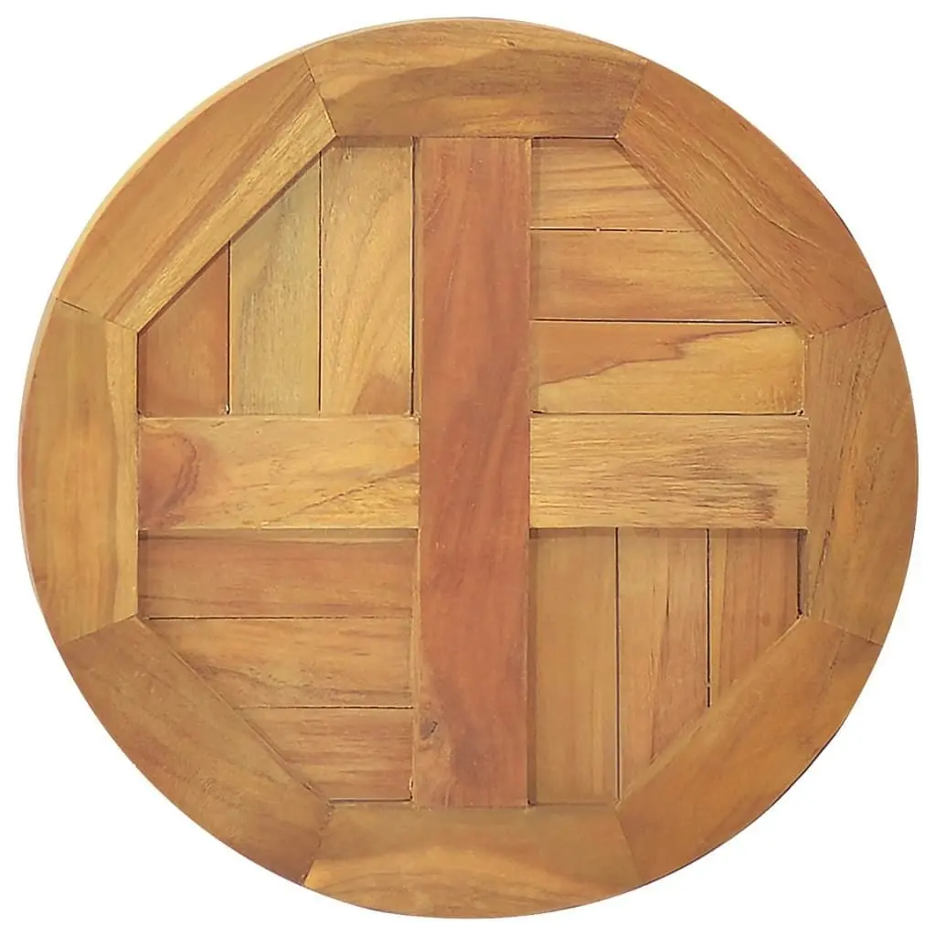 Table Top Solid Teak Wood Round 2.5 cm 40 cm 316153