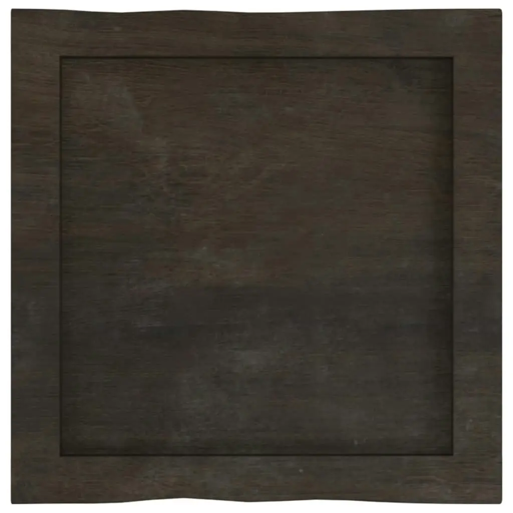 Table Top Dark Brown 40x40x(2-4) cm Treated Solid Wood Live Edge 363993