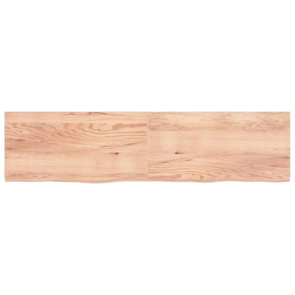 Table Top Light Brown 200x50x4 cm Treated Solid Wood Oak 3156397