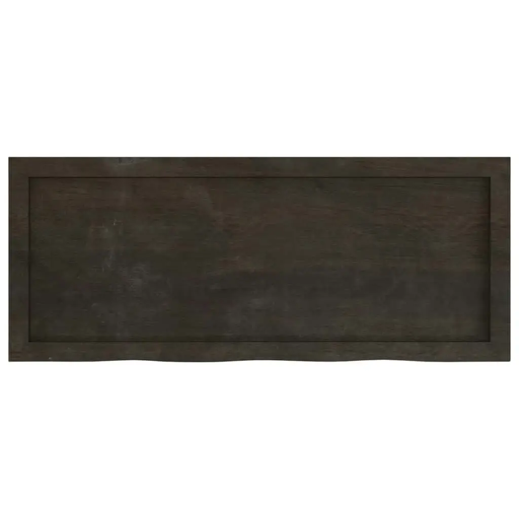 Table Top Dark Brown 100x40x4 cm Treated Solid Wood Oak 3156426