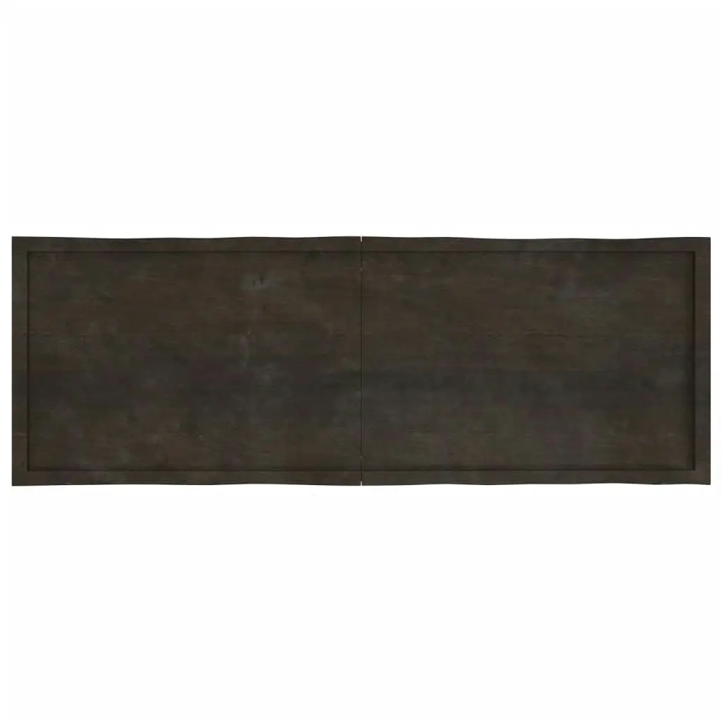 Table Top Dark Brown 180x60x(2-4) cm Treated Solid Wood Live Edge 364044