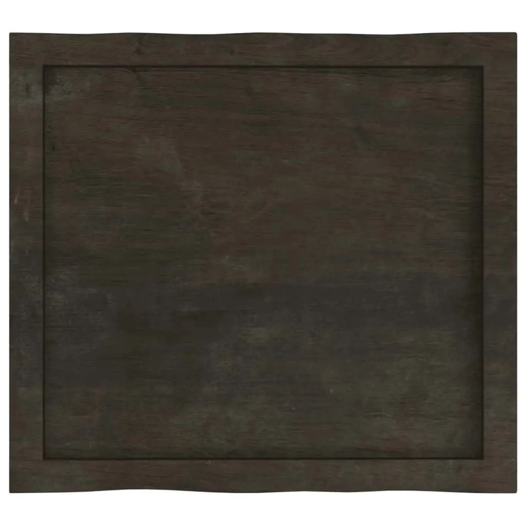 Table Top Dark Brown 60x50x(2-4) cm Treated Solid Wood Live Edge 363999