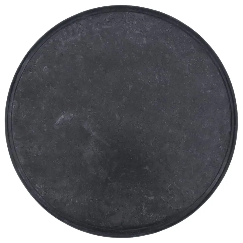 Table Top Black Ø60x2.5 cm Marble 149196