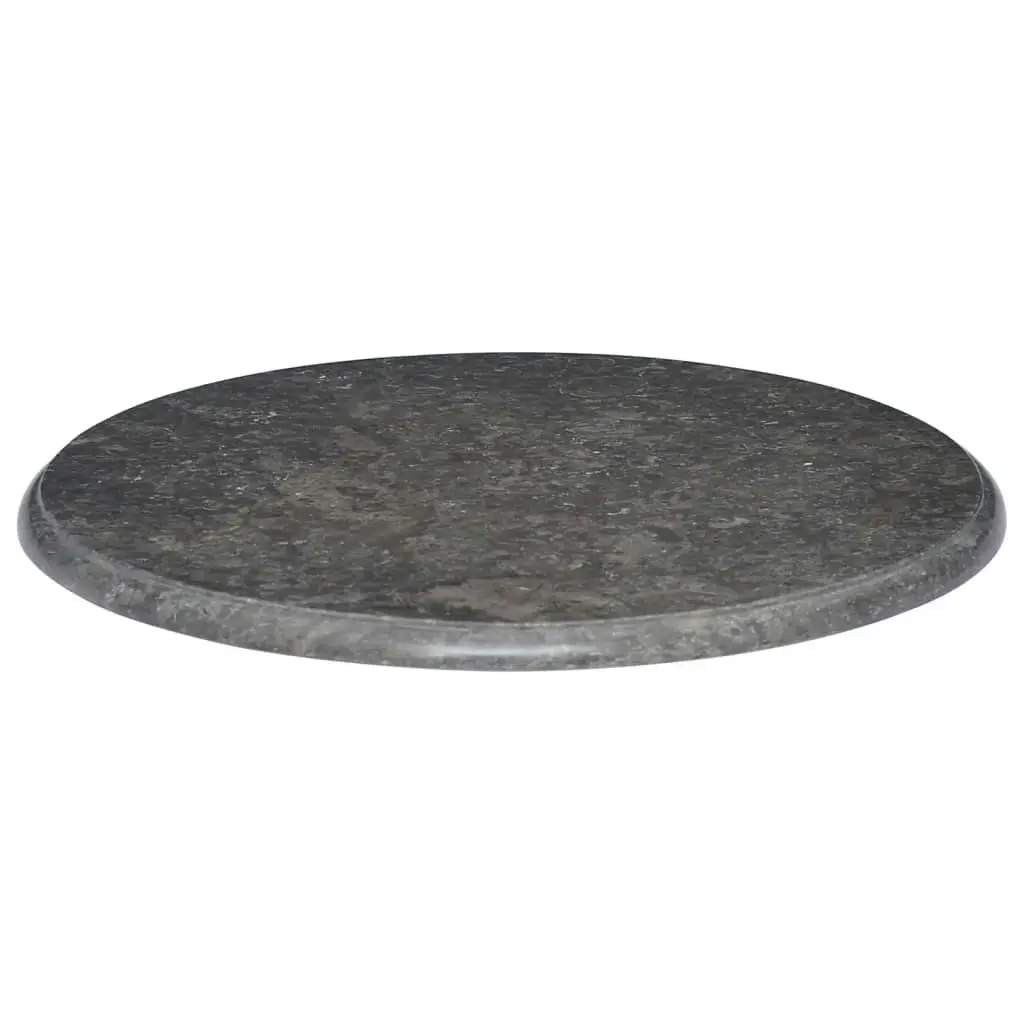 Table Top Black Ø60x2.5 cm Marble 149196