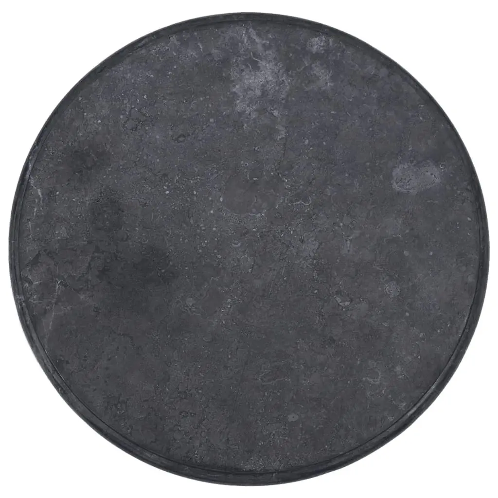 Table Top Black Ø60x2.5 cm Marble 149196