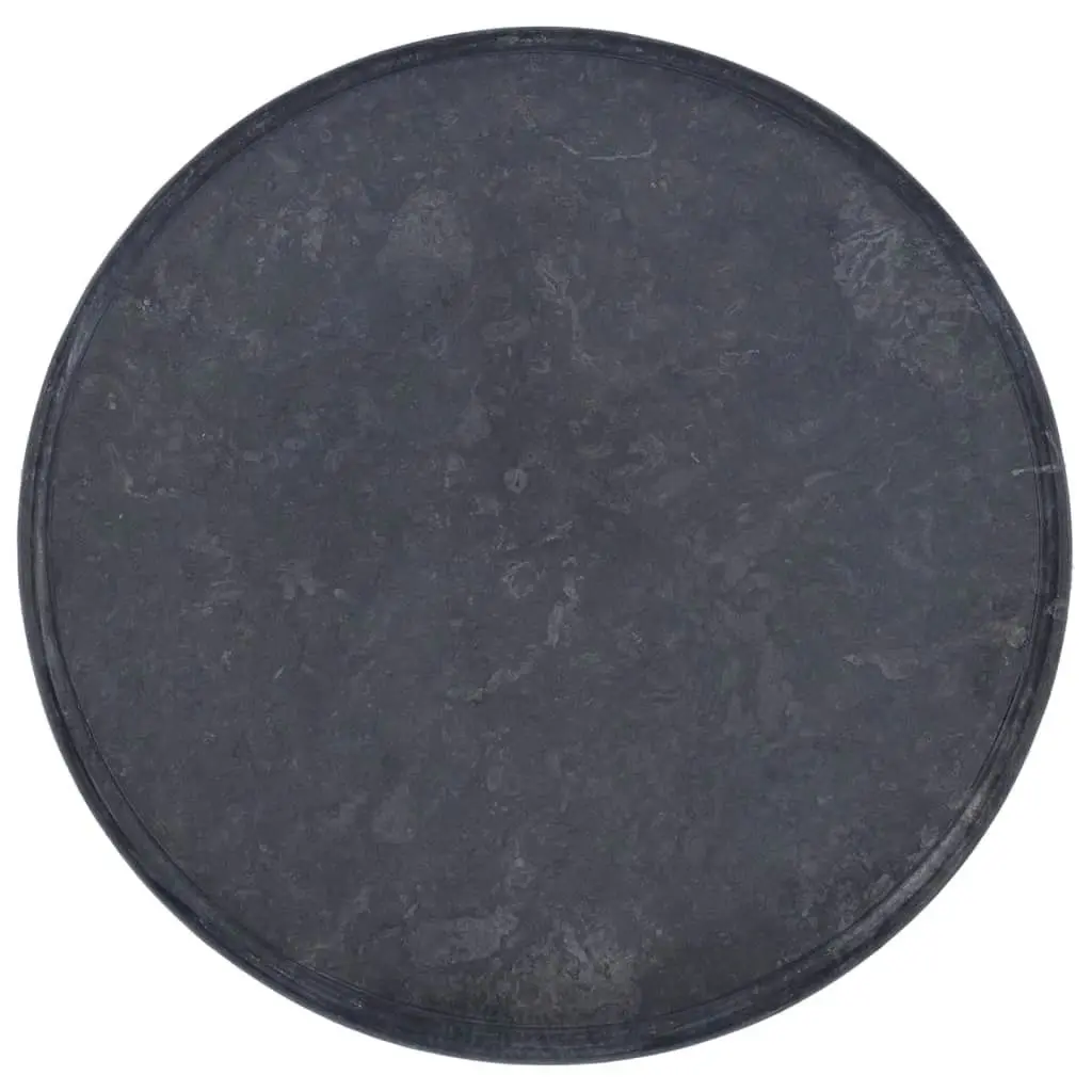 Table Top Black Ø60x2.5 cm Marble 149196