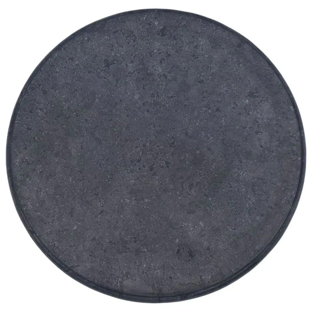 Table Top Black Ø60x2.5 cm Marble 149196