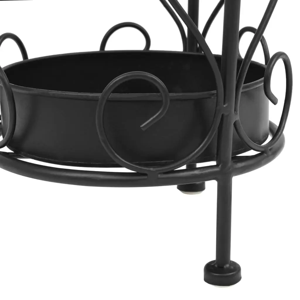 Umbrella Stand Vintage Style Metal 26x46 cm Black 245932