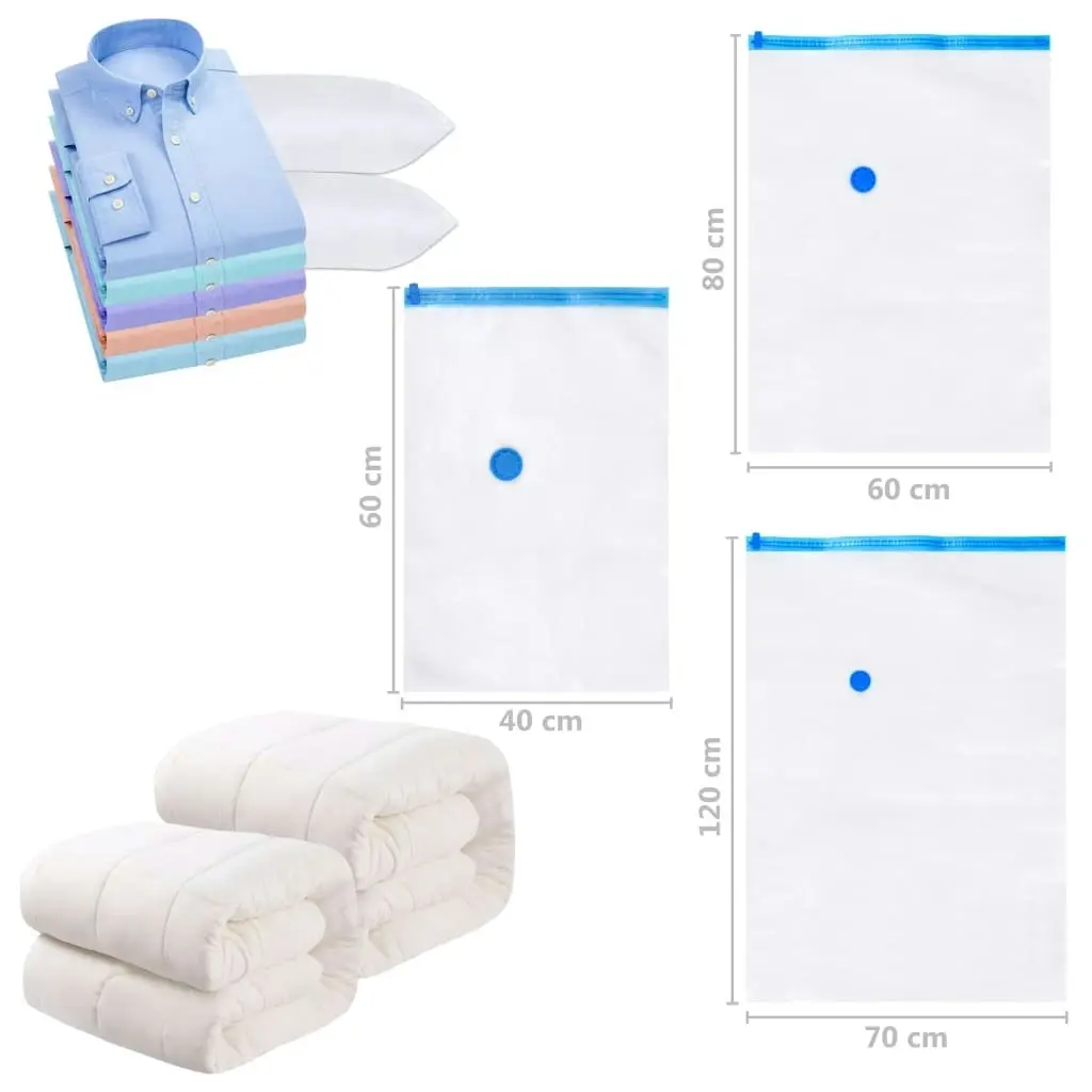 Vacuum Travel Storage Bags Clothing Bags 2 Sizes 10 pcs 51328