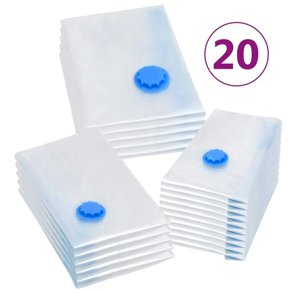 Vacuum Travel Storage Bags Clothing Bags 3 Sizes 20 pcs 51327