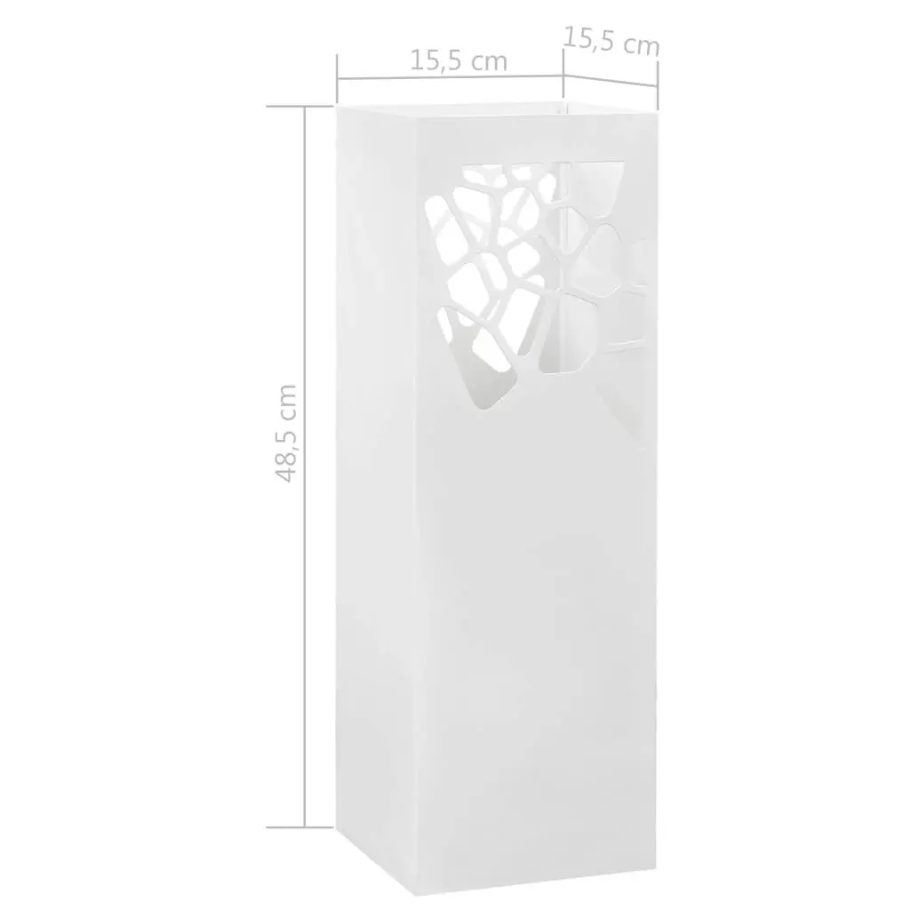 Umbrella Stand Stones Steel White 246799