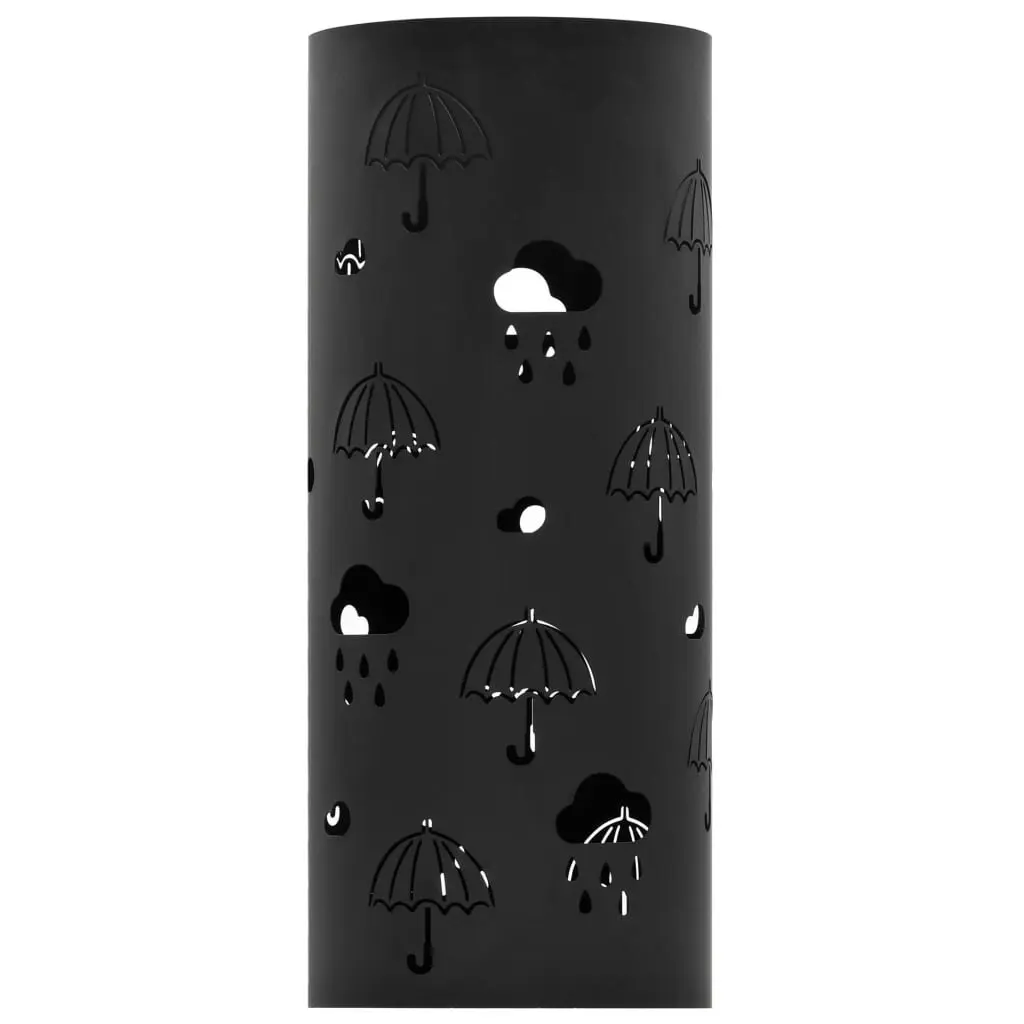 Umbrella Stand Umbrellas Steel Black 246804