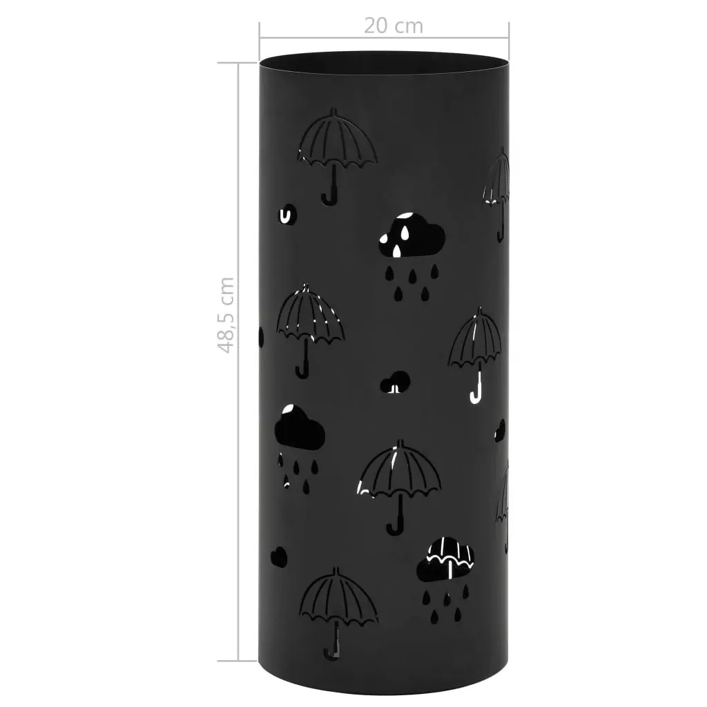 Umbrella Stand Umbrellas Steel Black 246804