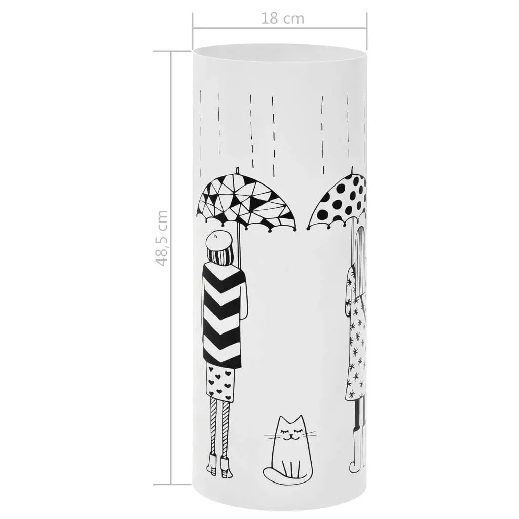 Umbrella Stand Women Steel White 246801