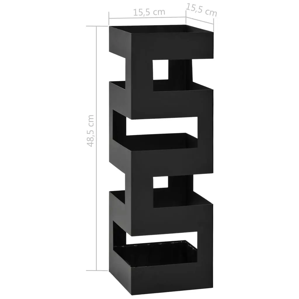 Umbrella Stand Steel Black 246794