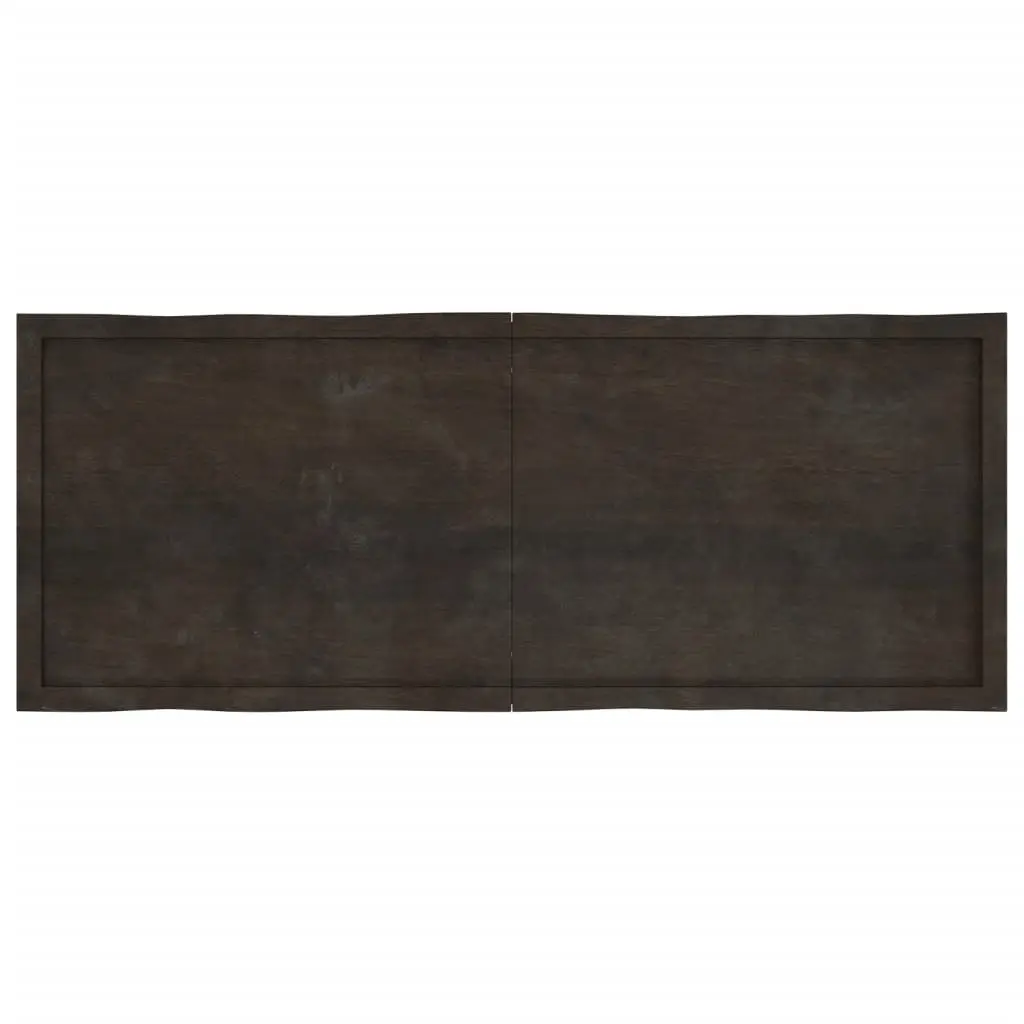 Table Top Dark Brown 160x60x(2-4) cm Treated Solid Wood Live Edge 364038