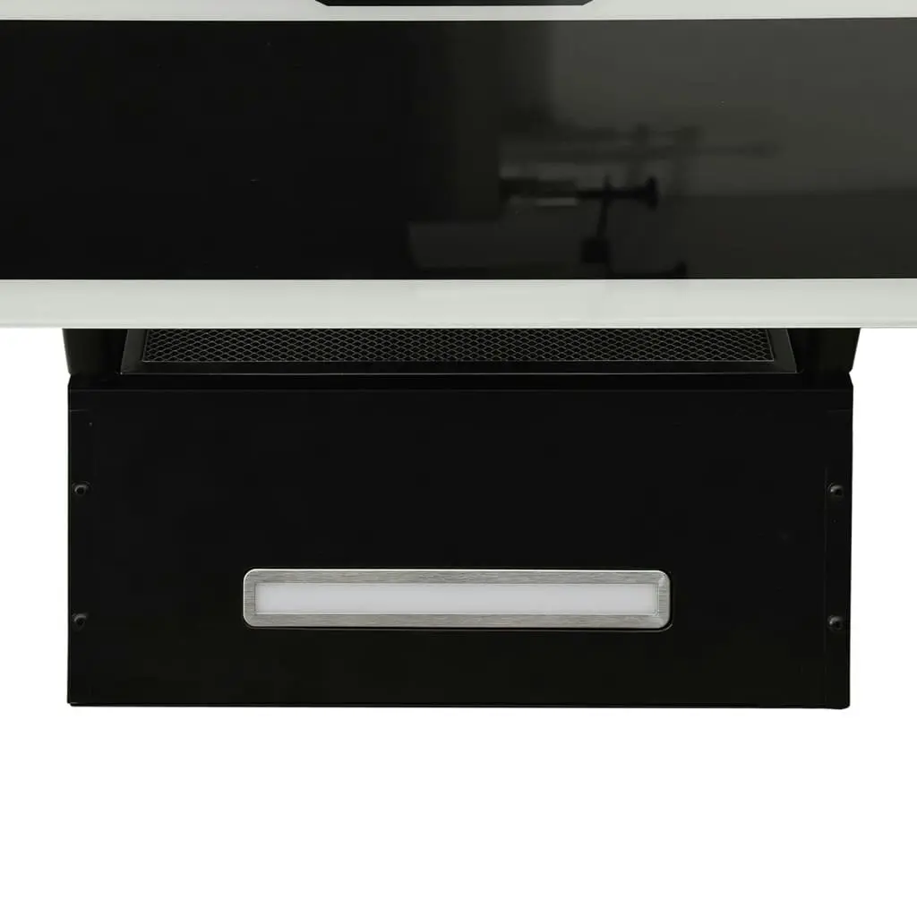 Wall Range Hood 60 cm Steel and Tempered Glass Black 51667