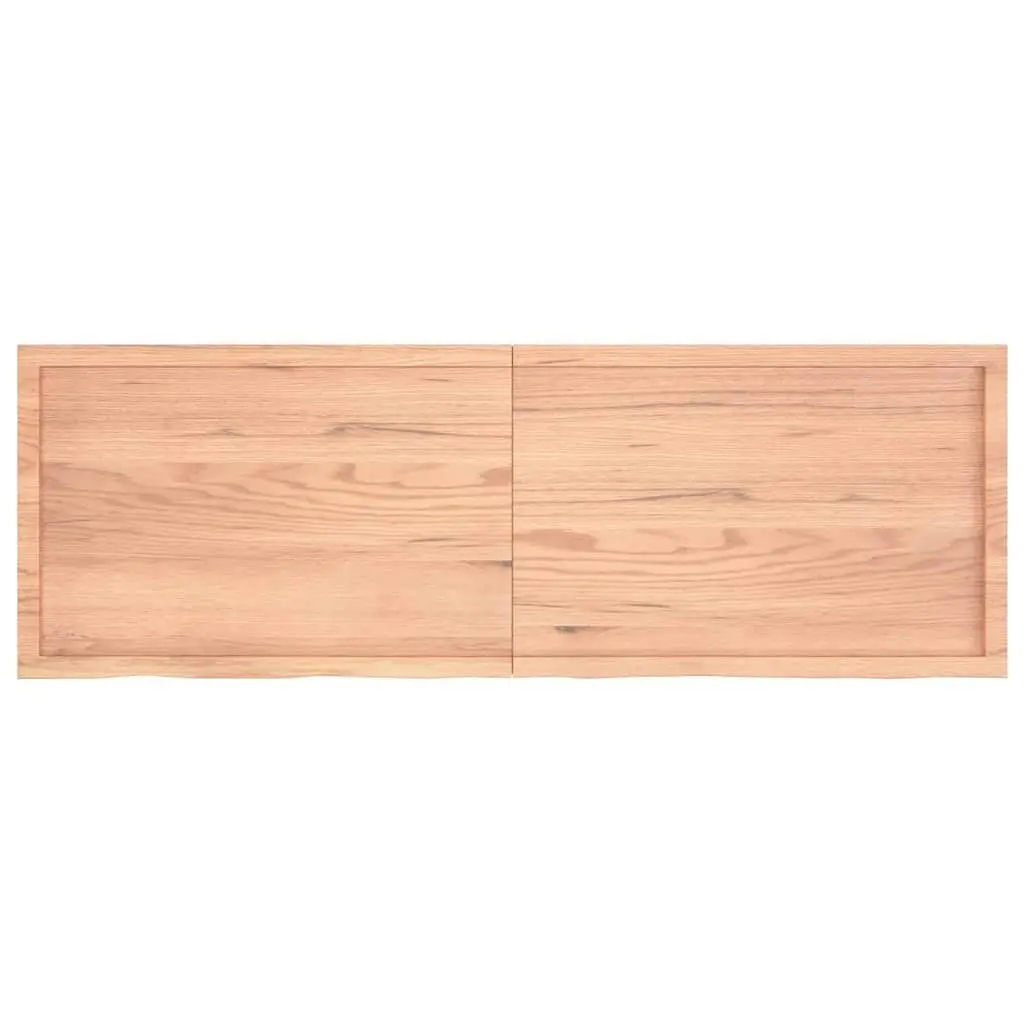 Table Top Light Brown 180x60x4 cm Treated Solid Wood Oak 3156393