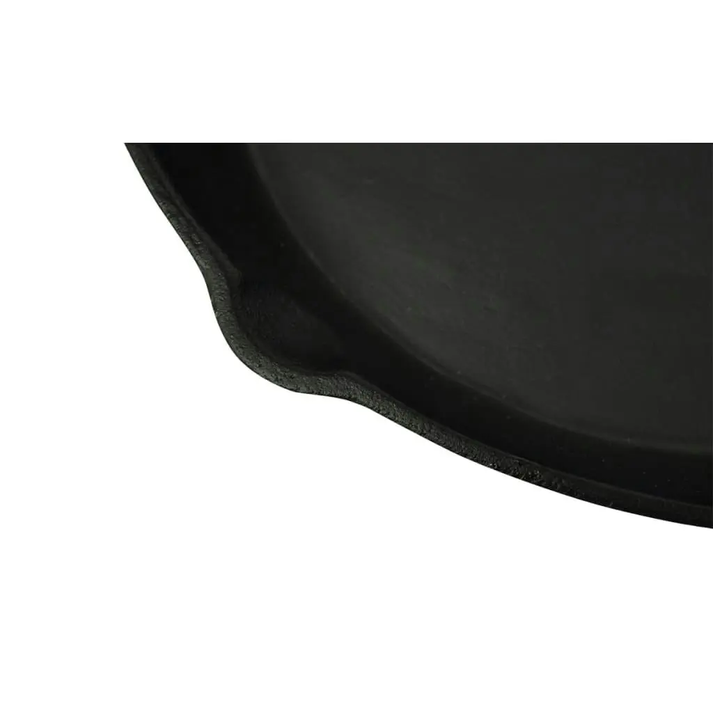 XL BBQ Grill Fry Pan Cast Iron 30 cm Round Plane 50124