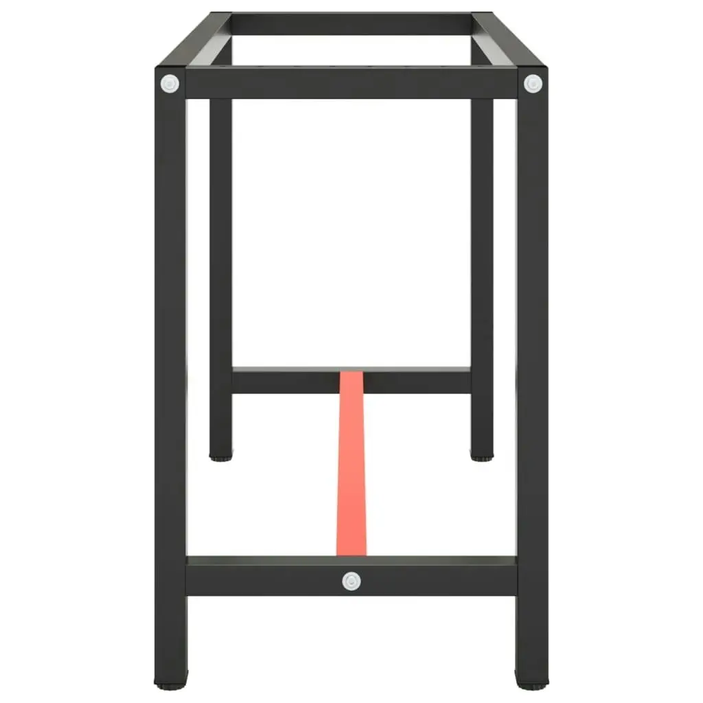 Work Bench Frame Matte Black and Matte Red 110x50x79 cm Metal 151450