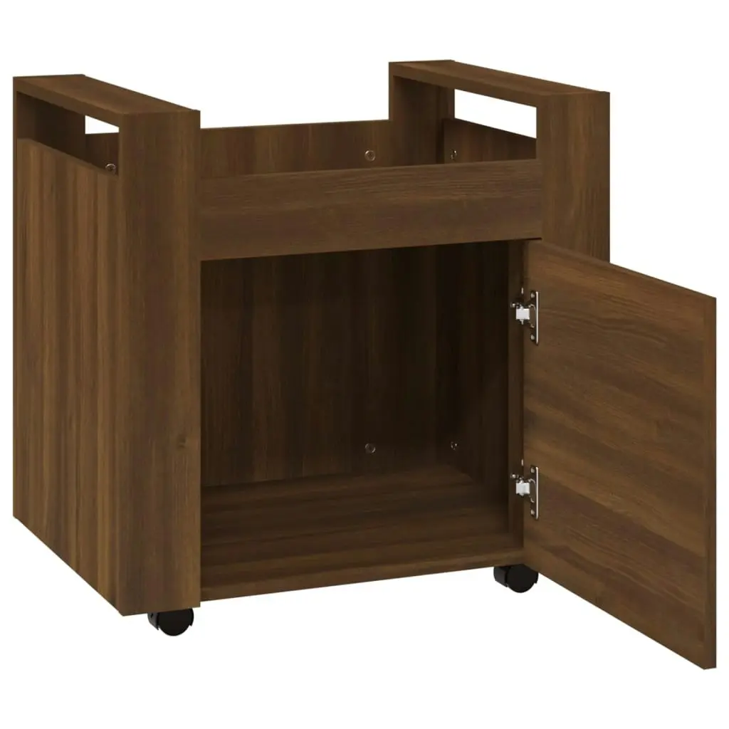 Desk Trolley Brown Oak 60x45x60 cm Engineered Wood 816615